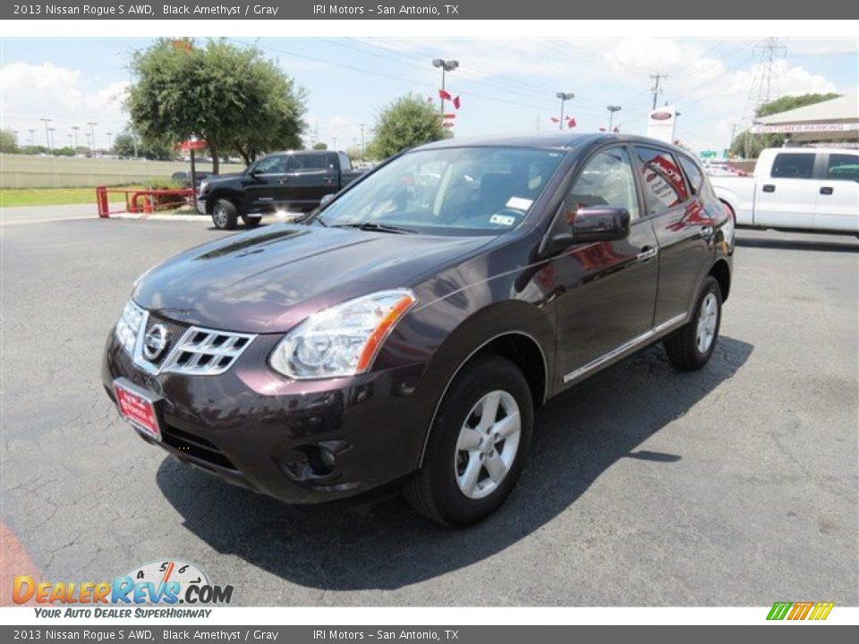 2013 Nissan Rogue S AWD Black Amethyst / Gray Photo #3