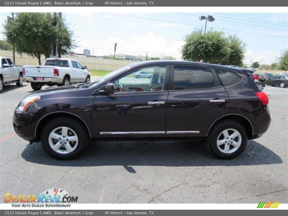 2013 Nissan Rogue S AWD Black Amethyst / Gray Photo #4