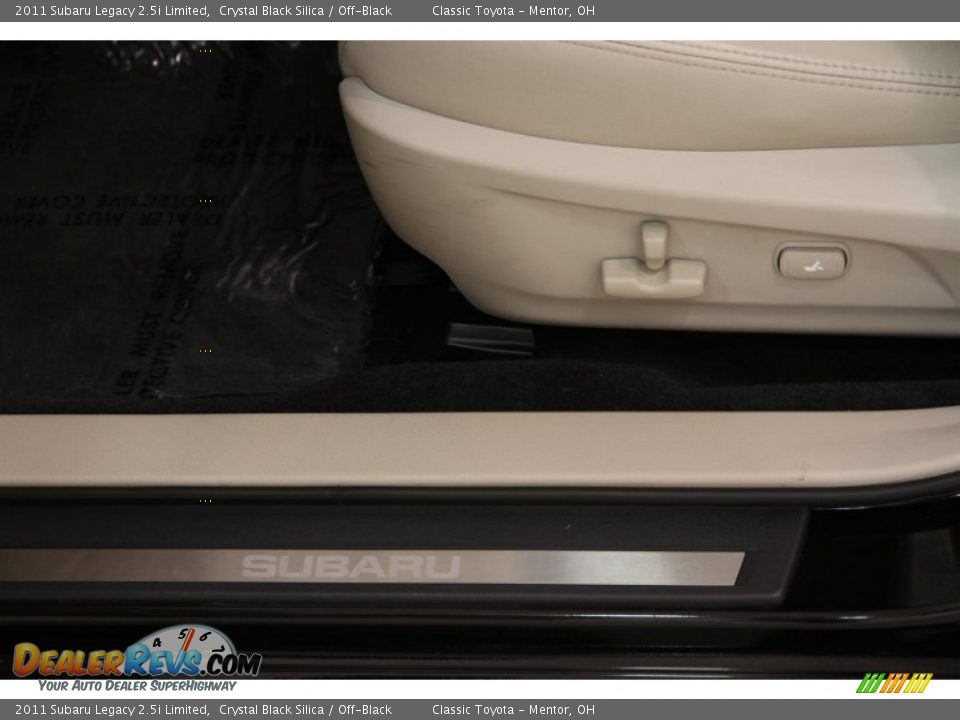 2011 Subaru Legacy 2.5i Limited Crystal Black Silica / Off-Black Photo #7