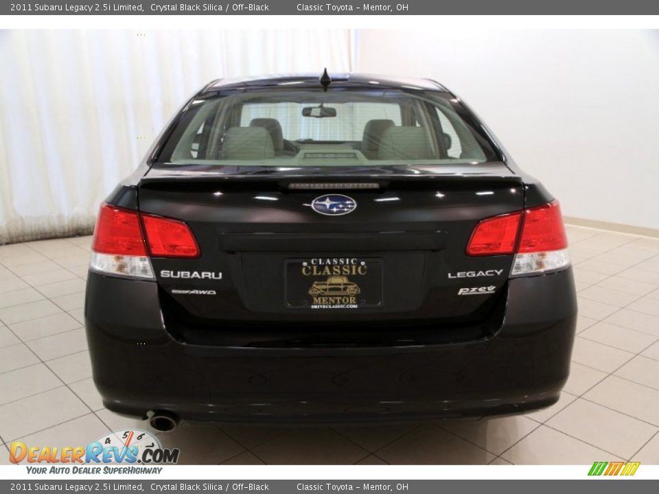 2011 Subaru Legacy 2.5i Limited Crystal Black Silica / Off-Black Photo #26