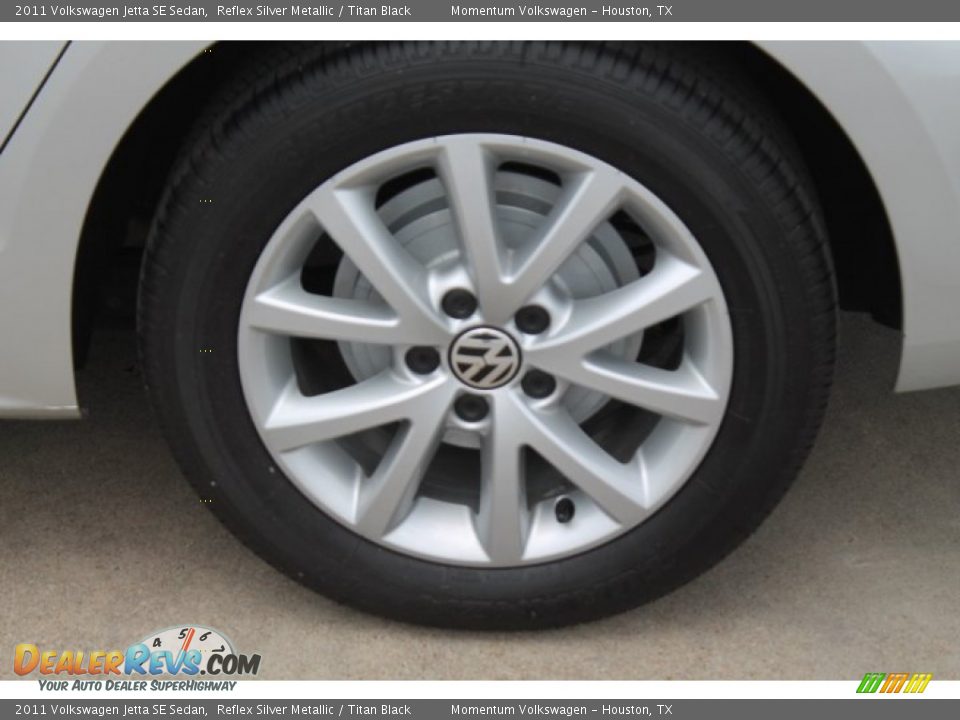 2011 Volkswagen Jetta SE Sedan Reflex Silver Metallic / Titan Black Photo #6