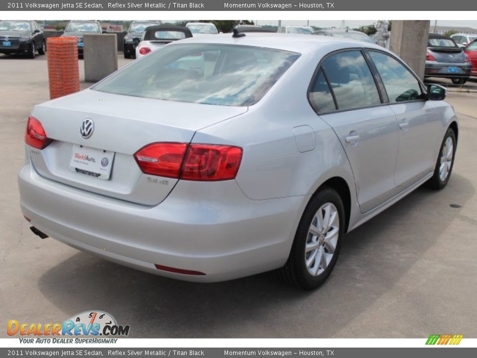 2011 Volkswagen Jetta SE Sedan Reflex Silver Metallic / Titan Black Photo #9