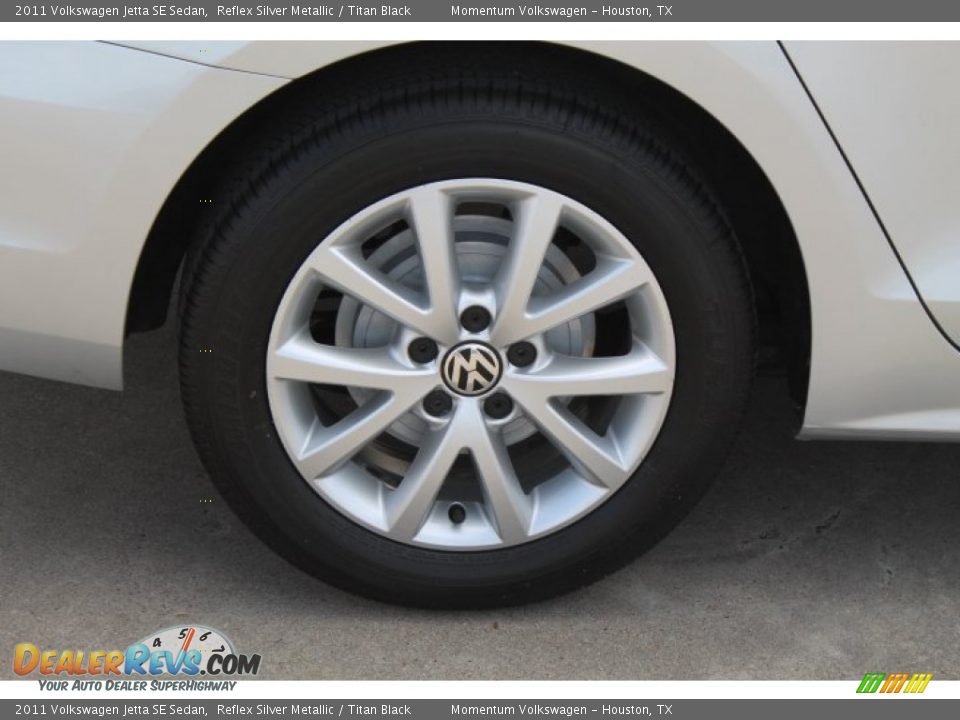 2011 Volkswagen Jetta SE Sedan Reflex Silver Metallic / Titan Black Photo #10