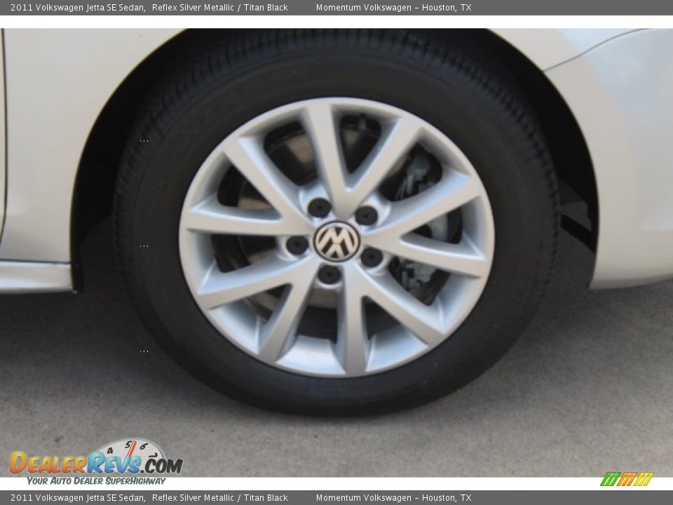 2011 Volkswagen Jetta SE Sedan Reflex Silver Metallic / Titan Black Photo #12