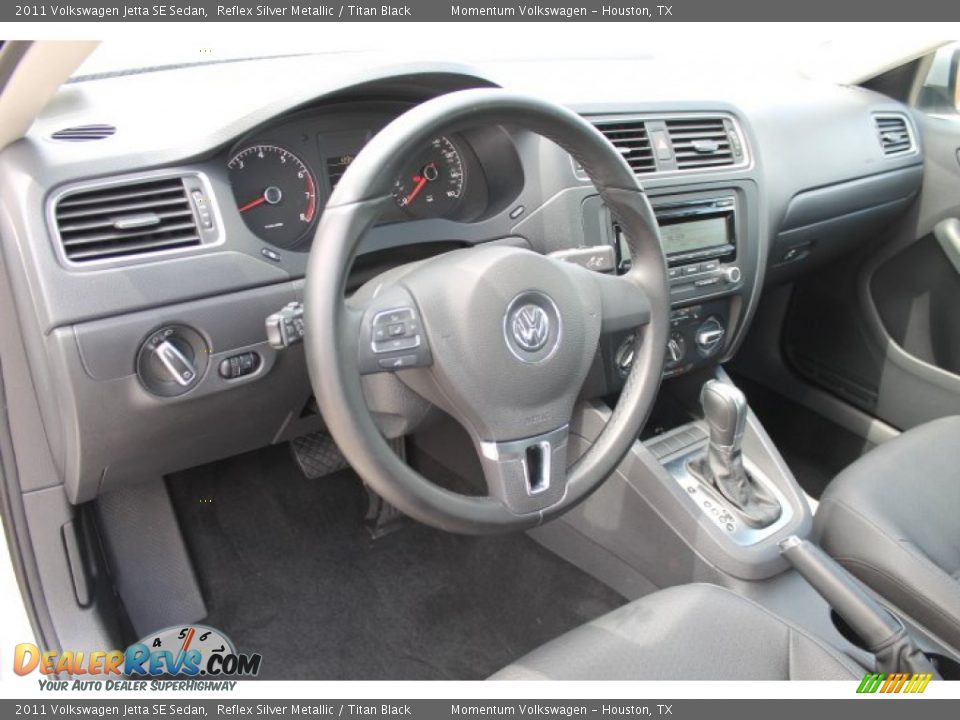 2011 Volkswagen Jetta SE Sedan Reflex Silver Metallic / Titan Black Photo #16