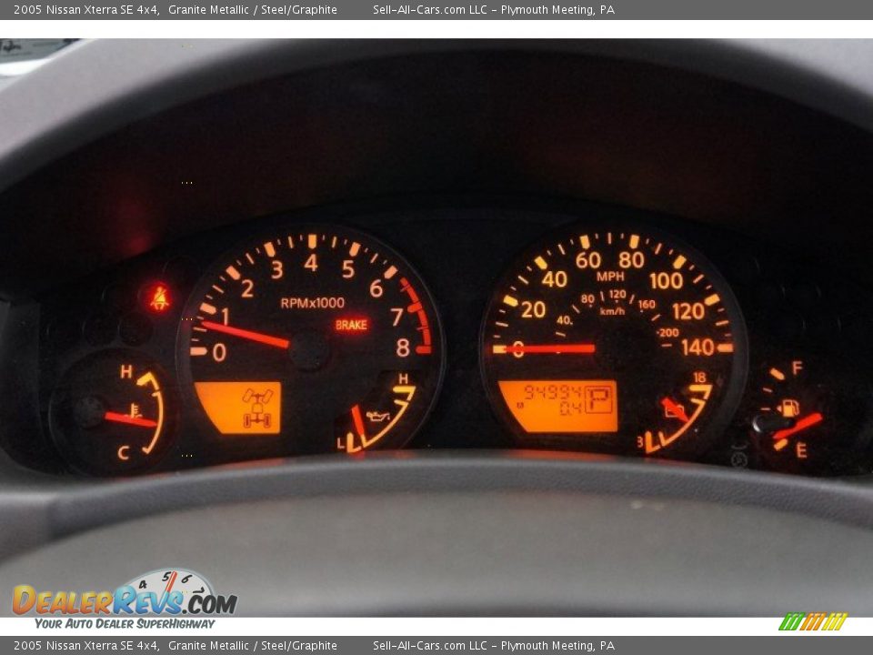 2005 Nissan Xterra SE 4x4 Granite Metallic / Steel/Graphite Photo #24