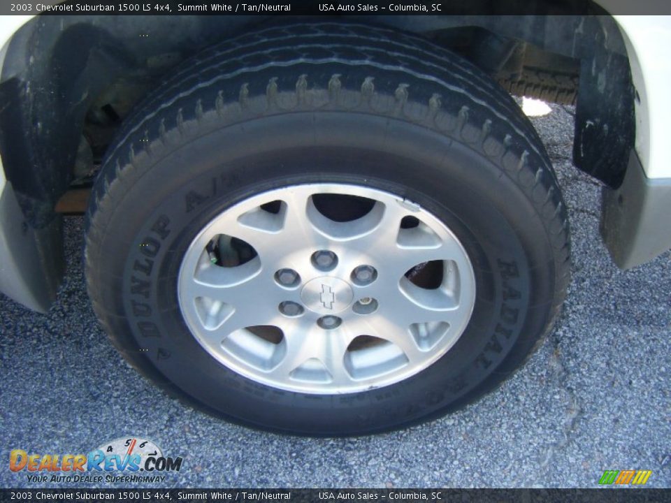 2003 Chevrolet Suburban 1500 LS 4x4 Summit White / Tan/Neutral Photo #7