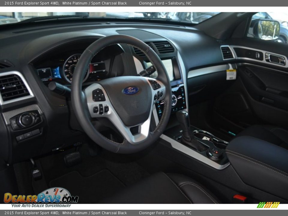 2015 Ford Explorer Sport 4WD White Platinum / Sport Charcoal Black Photo #7