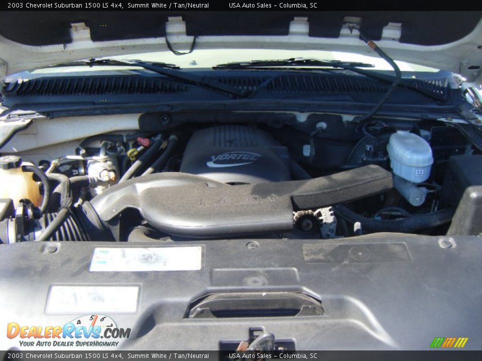 2003 Chevrolet Suburban 1500 LS 4x4 Summit White / Tan/Neutral Photo #21