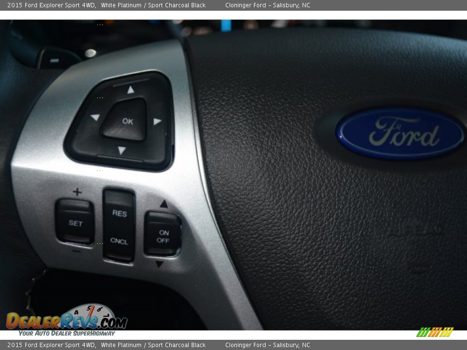 2015 Ford Explorer Sport 4WD White Platinum / Sport Charcoal Black Photo #26