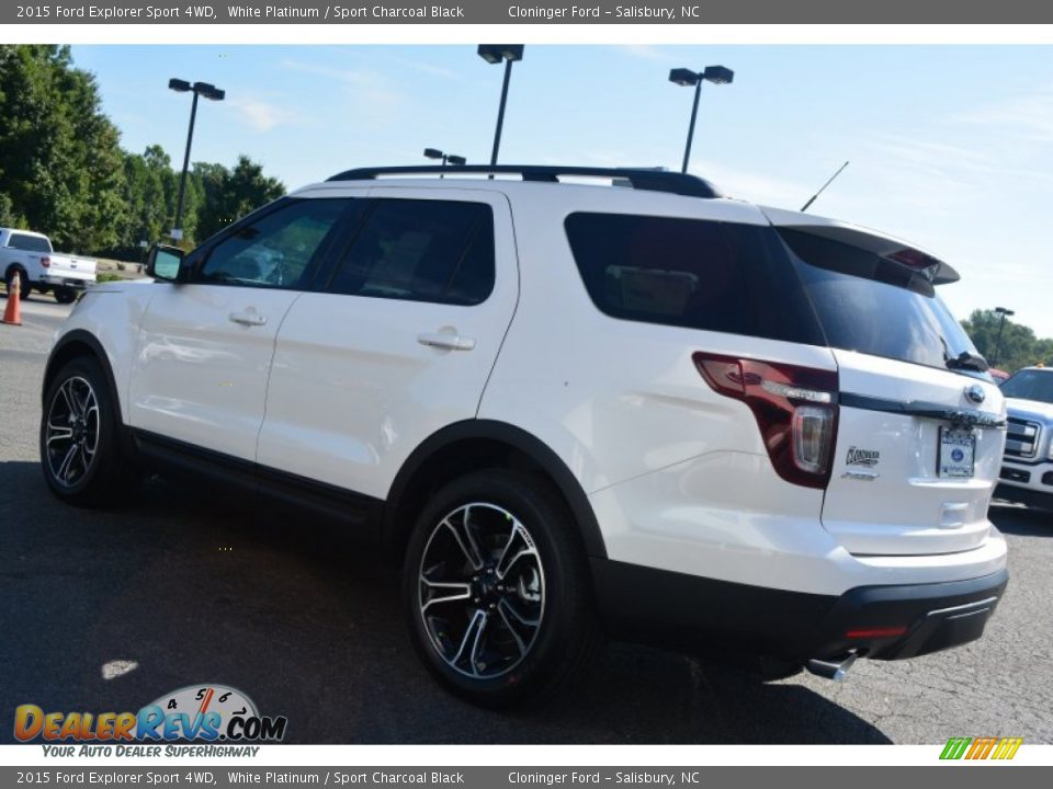 2015 Ford Explorer Sport 4WD White Platinum / Sport Charcoal Black Photo #32