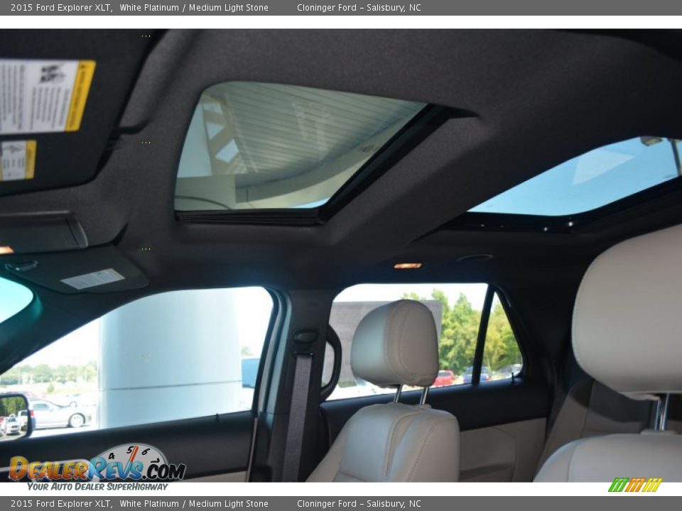 2015 Ford Explorer XLT White Platinum / Medium Light Stone Photo #14