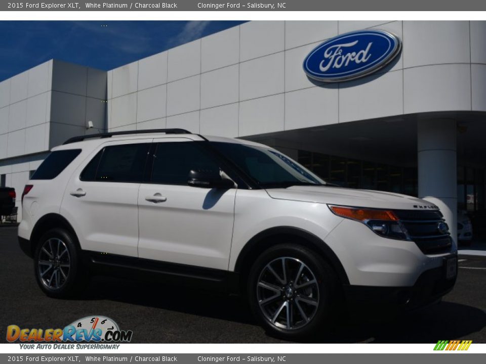 White Platinum 2015 Ford Explorer XLT Photo #1