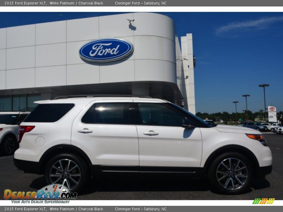 White Platinum 2015 Ford Explorer XLT Photo #2
