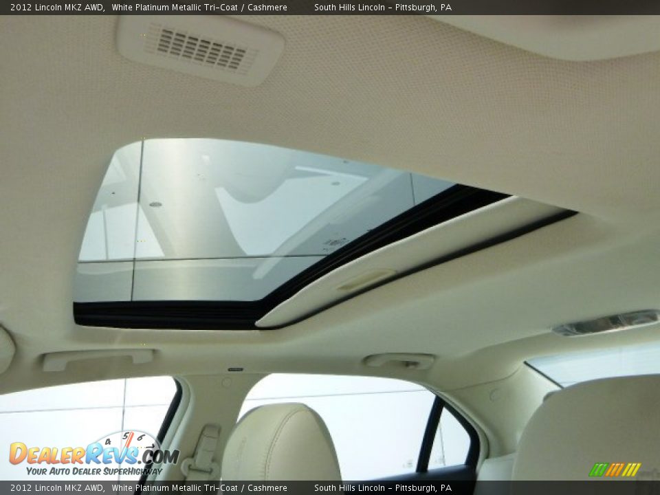 2012 Lincoln MKZ AWD White Platinum Metallic Tri-Coat / Cashmere Photo #20