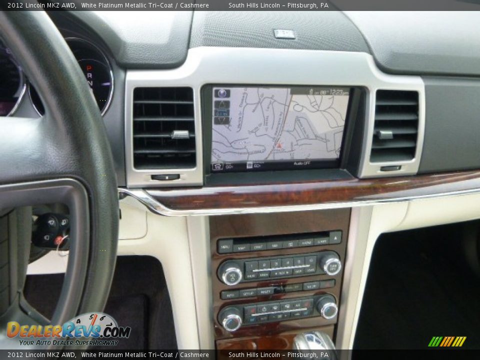2012 Lincoln MKZ AWD White Platinum Metallic Tri-Coat / Cashmere Photo #22