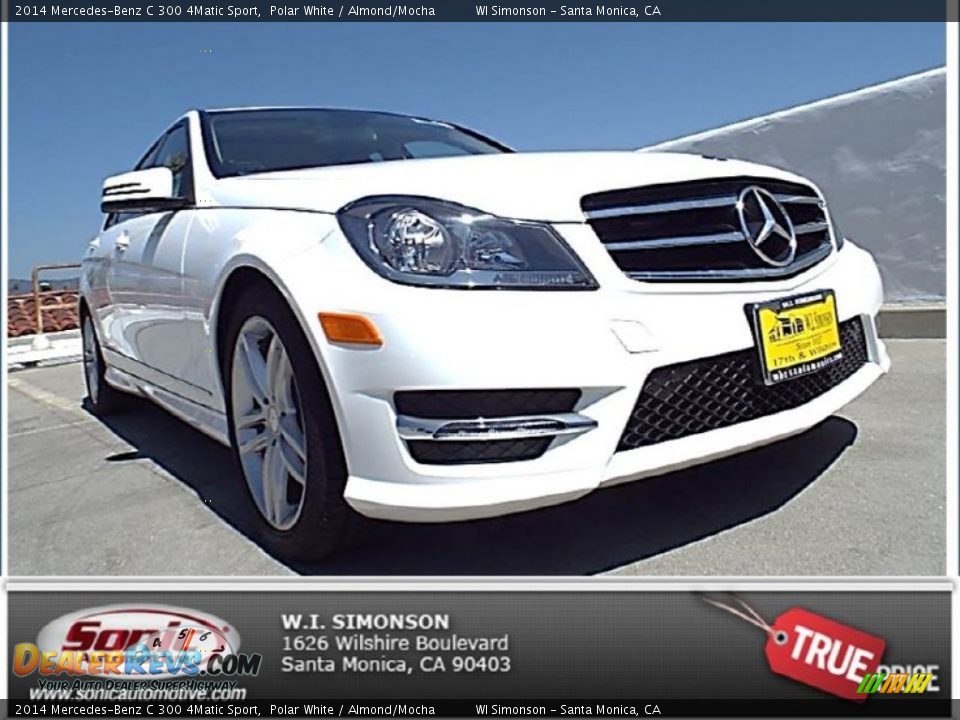2014 Mercedes-Benz C 300 4Matic Sport Polar White / Almond/Mocha Photo #1
