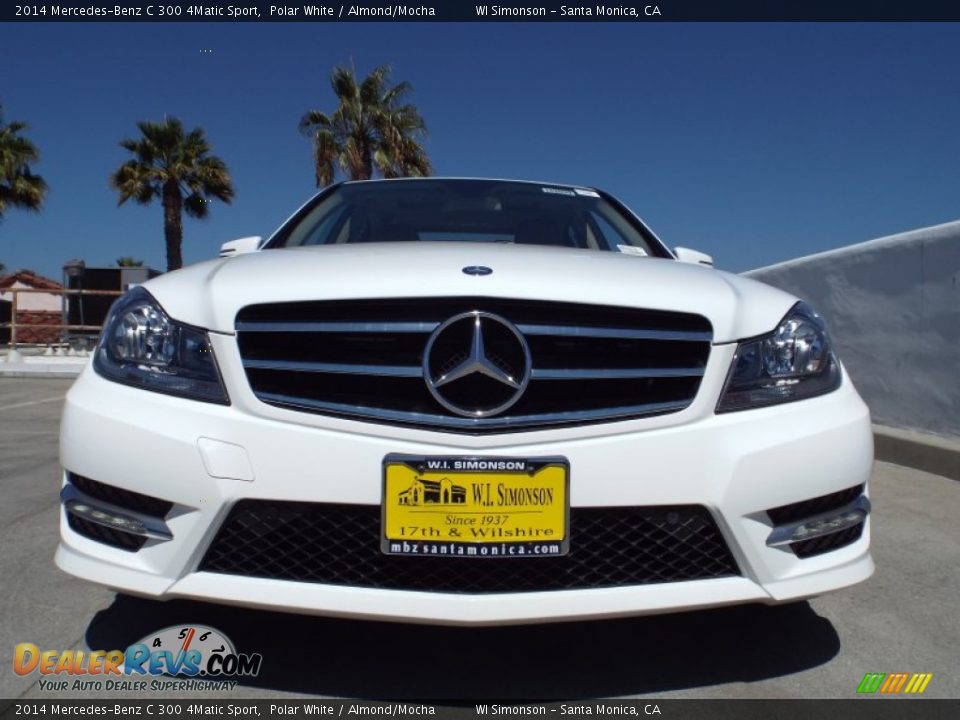 2014 Mercedes-Benz C 300 4Matic Sport Polar White / Almond/Mocha Photo #2