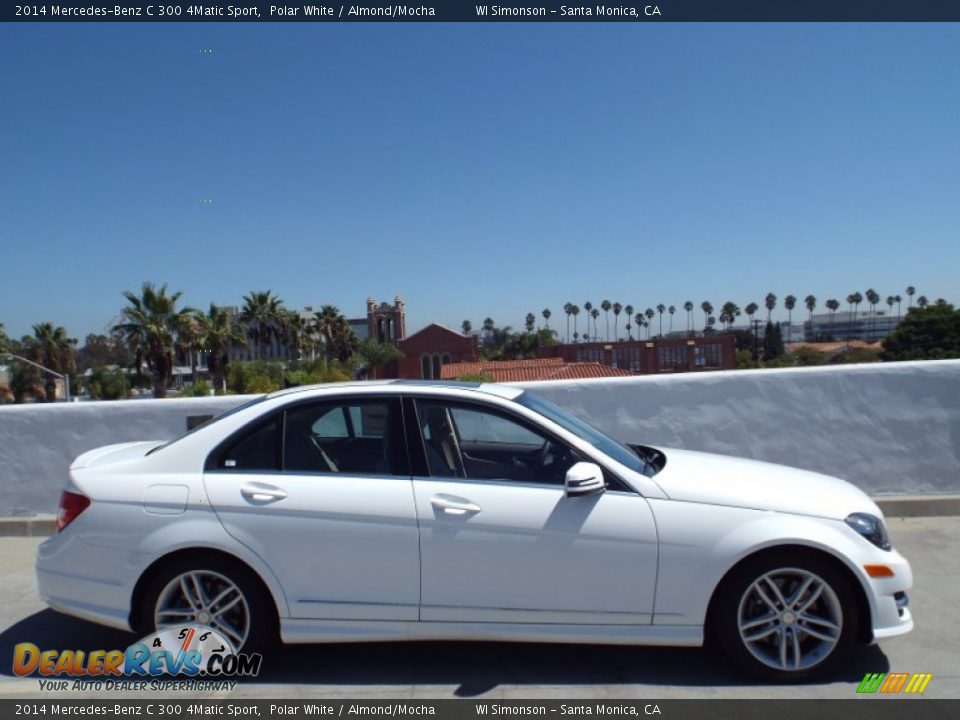 2014 Mercedes-Benz C 300 4Matic Sport Polar White / Almond/Mocha Photo #3