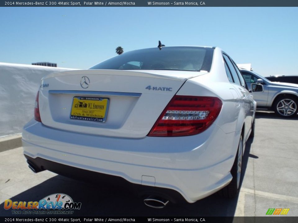 2014 Mercedes-Benz C 300 4Matic Sport Polar White / Almond/Mocha Photo #4