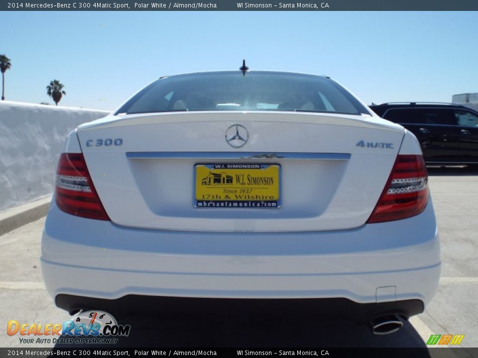 2014 Mercedes-Benz C 300 4Matic Sport Polar White / Almond/Mocha Photo #5