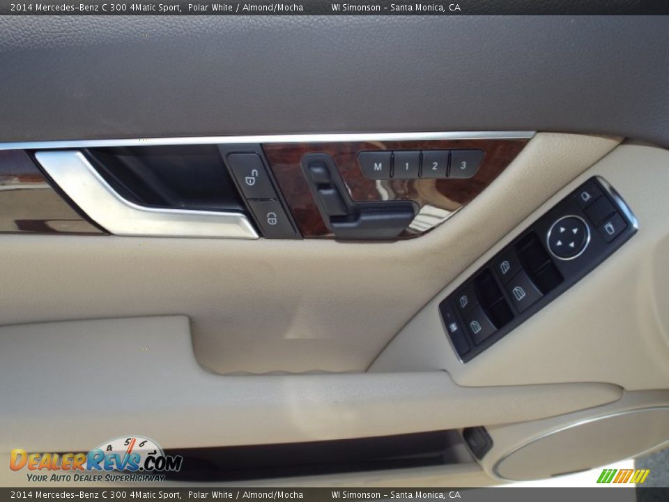 2014 Mercedes-Benz C 300 4Matic Sport Polar White / Almond/Mocha Photo #6