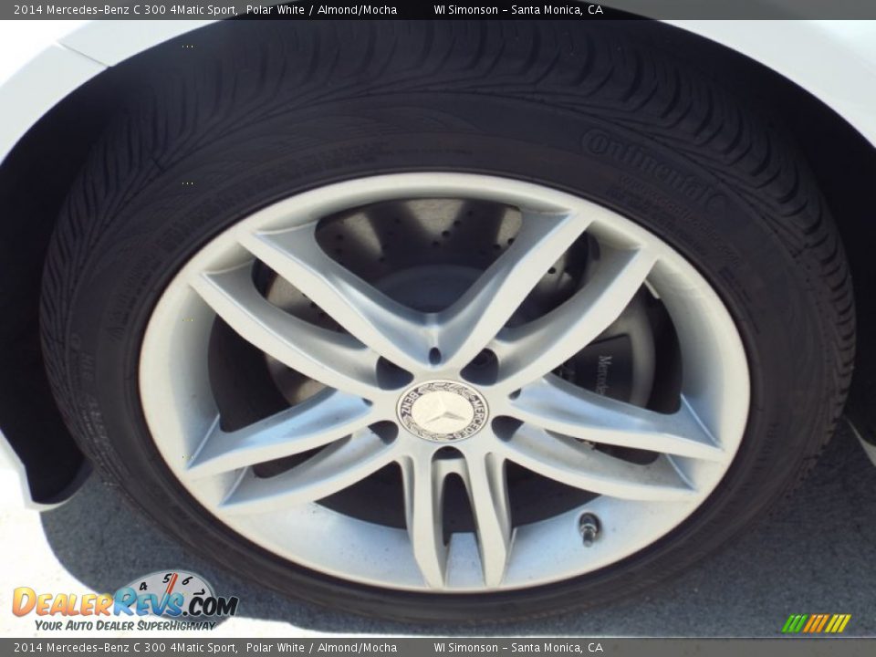 2014 Mercedes-Benz C 300 4Matic Sport Polar White / Almond/Mocha Photo #10