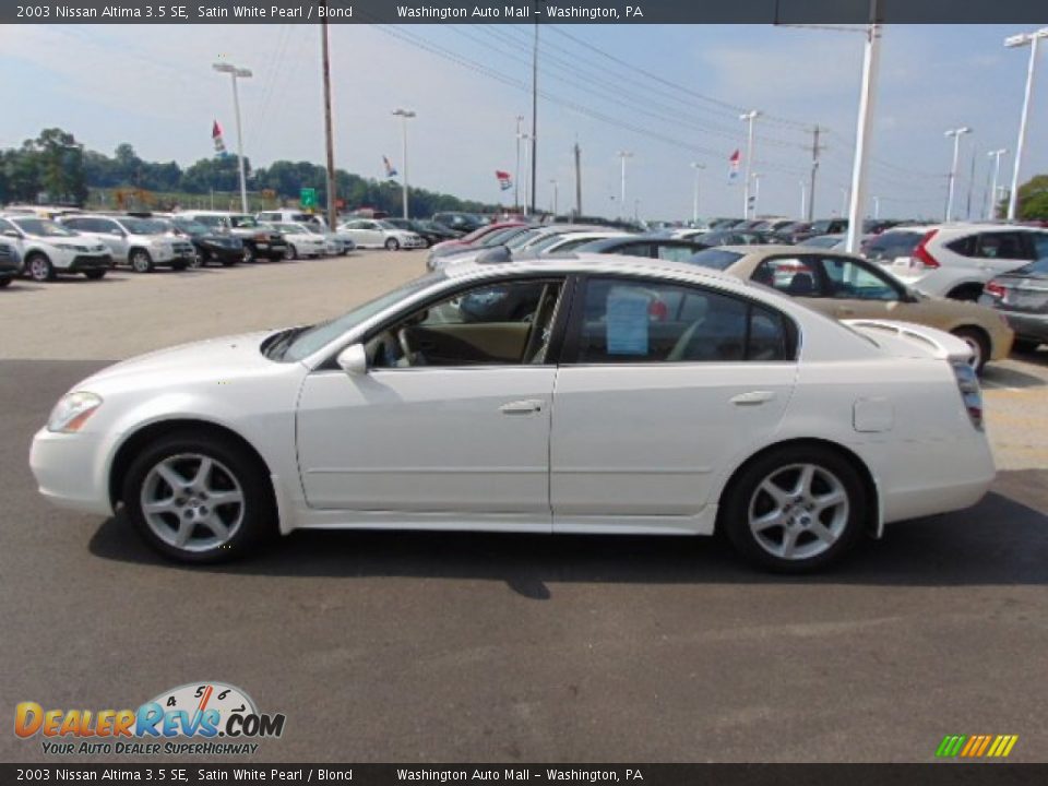 2003 Nissan Altima 3.5 SE Satin White Pearl / Blond Photo #6
