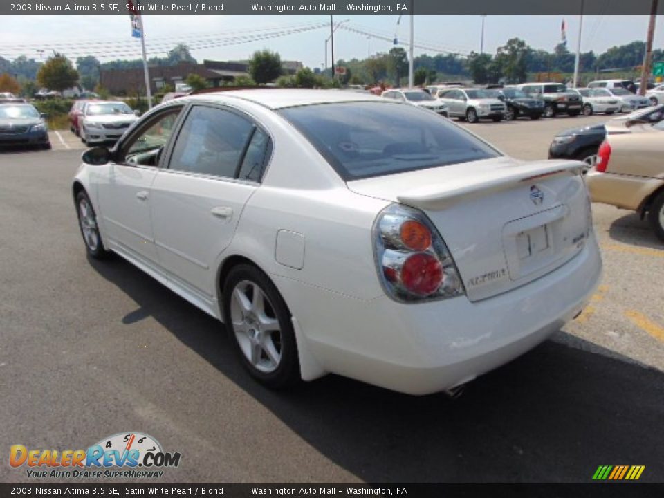 2003 Nissan Altima 3.5 SE Satin White Pearl / Blond Photo #7