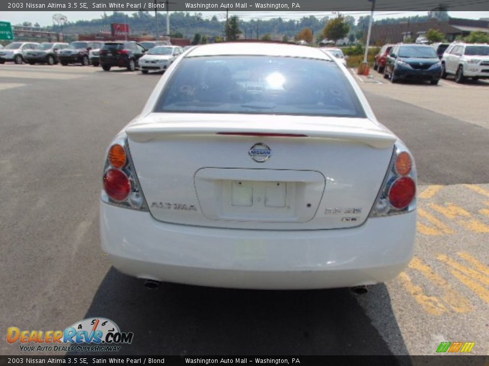 2003 Nissan Altima 3.5 SE Satin White Pearl / Blond Photo #8