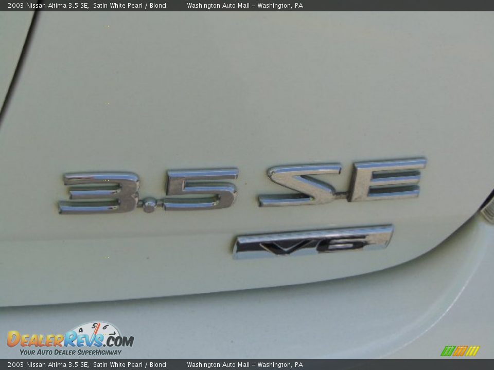 2003 Nissan Altima 3.5 SE Satin White Pearl / Blond Photo #9