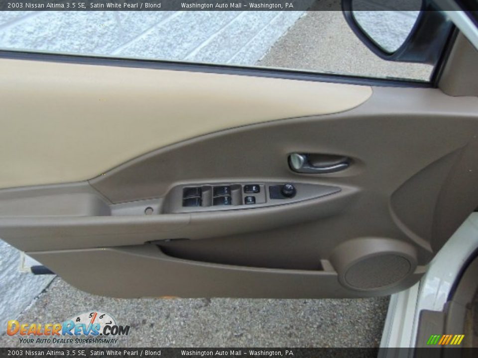 2003 Nissan Altima 3.5 SE Satin White Pearl / Blond Photo #10