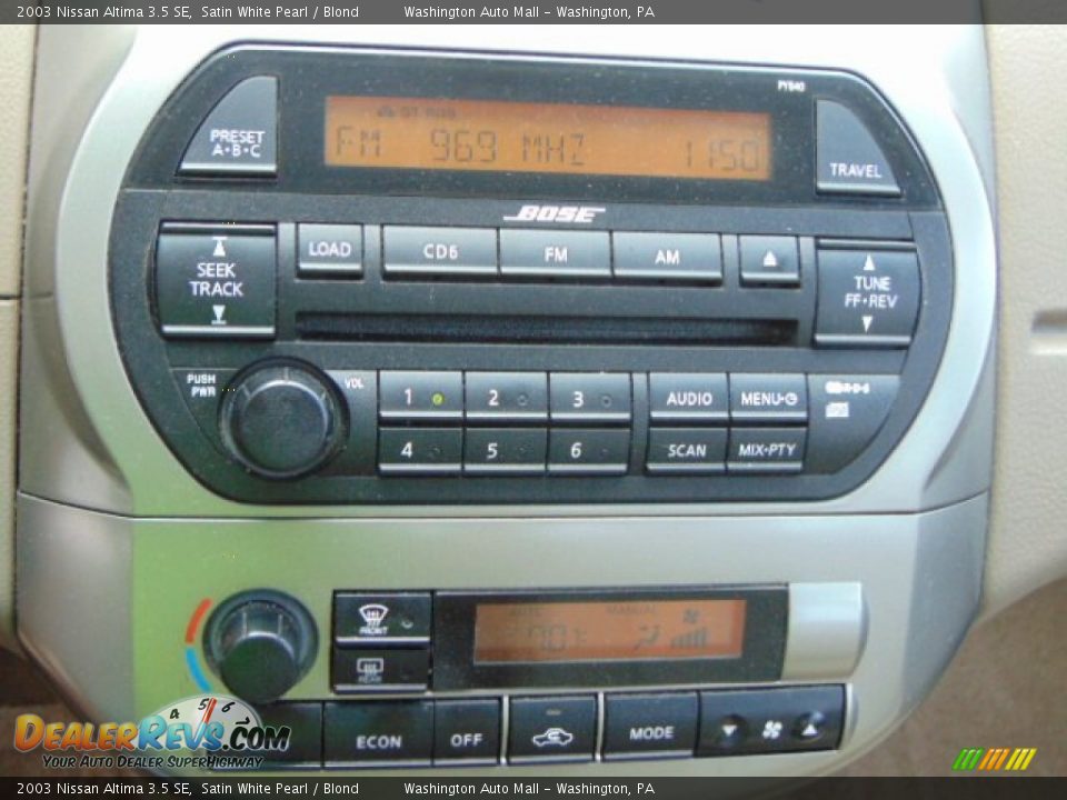 2003 Nissan Altima 3.5 SE Satin White Pearl / Blond Photo #15