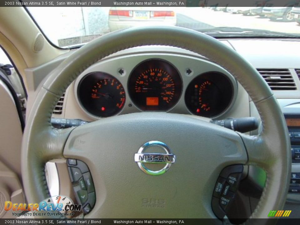 2003 Nissan Altima 3.5 SE Satin White Pearl / Blond Photo #16
