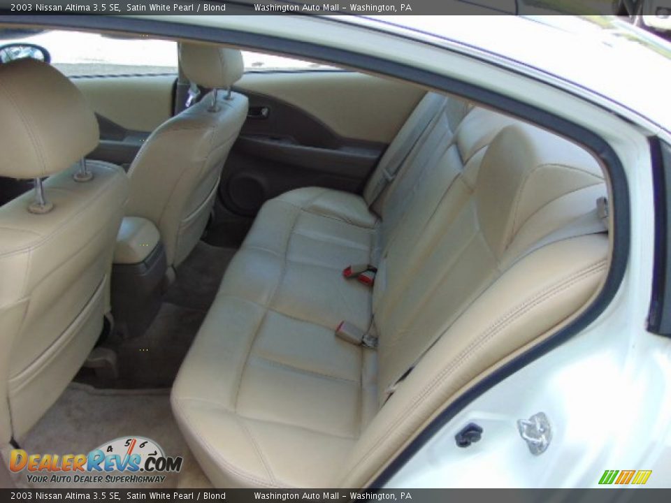 2003 Nissan Altima 3.5 SE Satin White Pearl / Blond Photo #17