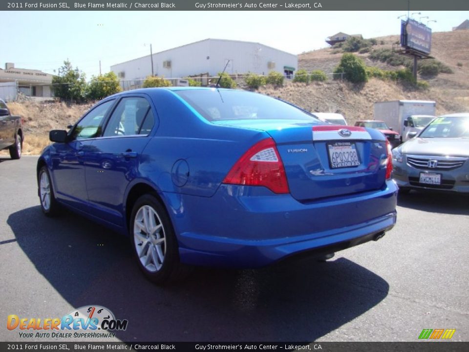 2011 Ford Fusion SEL Blue Flame Metallic / Charcoal Black Photo #5