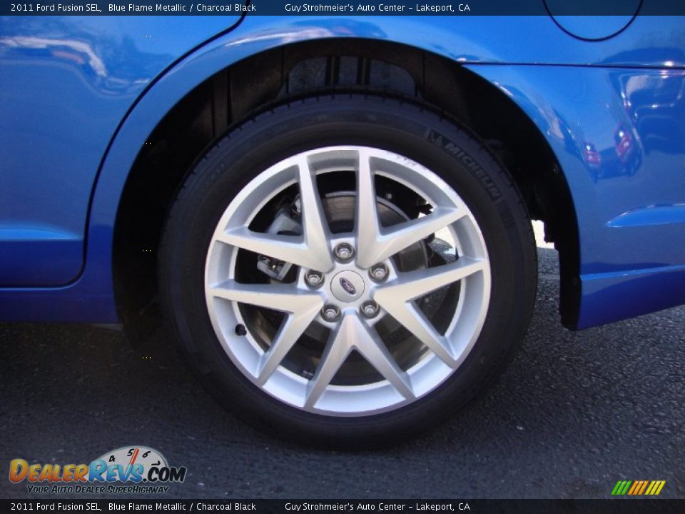 2011 Ford Fusion SEL Blue Flame Metallic / Charcoal Black Photo #24