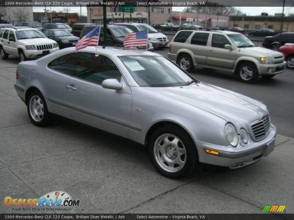 1999 Mercedes-Benz CLK 320 Coupe Brilliant Silver Metallic / Ash Photo #2