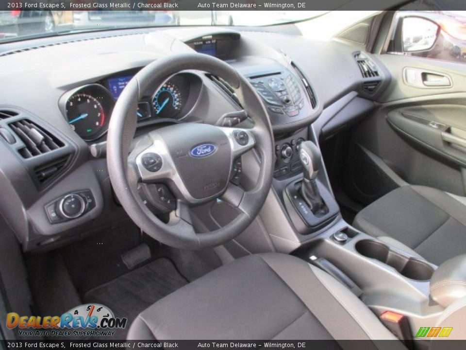 2013 Ford Escape S Frosted Glass Metallic / Charcoal Black Photo #11