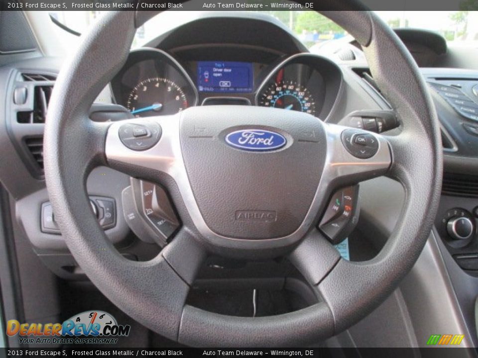 2013 Ford Escape S Frosted Glass Metallic / Charcoal Black Photo #12