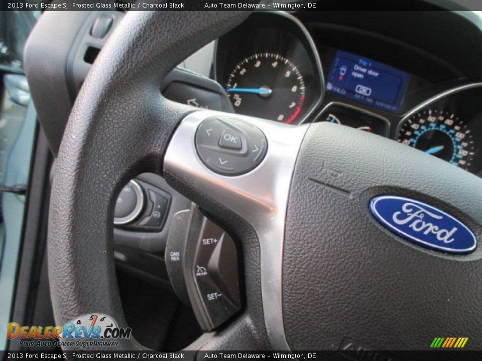 2013 Ford Escape S Frosted Glass Metallic / Charcoal Black Photo #28