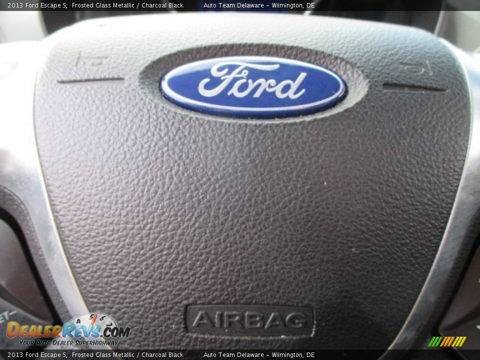 2013 Ford Escape S Frosted Glass Metallic / Charcoal Black Photo #35
