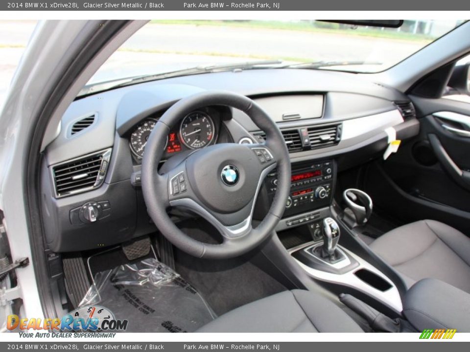 2014 BMW X1 xDrive28i Glacier Silver Metallic / Black Photo #10