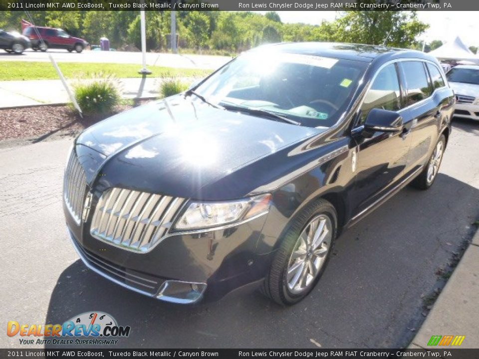 2011 Lincoln MKT AWD EcoBoost Tuxedo Black Metallic / Canyon Brown Photo #4