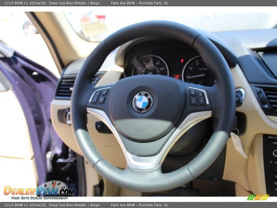 2014 BMW X1 xDrive28i Deep Sea Blue Metallic / Beige Photo #17