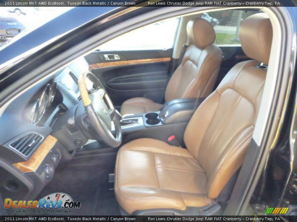 2011 Lincoln MKT AWD EcoBoost Tuxedo Black Metallic / Canyon Brown Photo #10