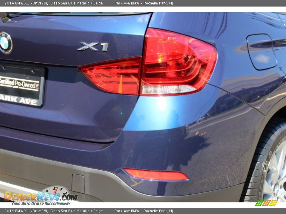 2014 BMW X1 xDrive28i Deep Sea Blue Metallic / Beige Photo #22