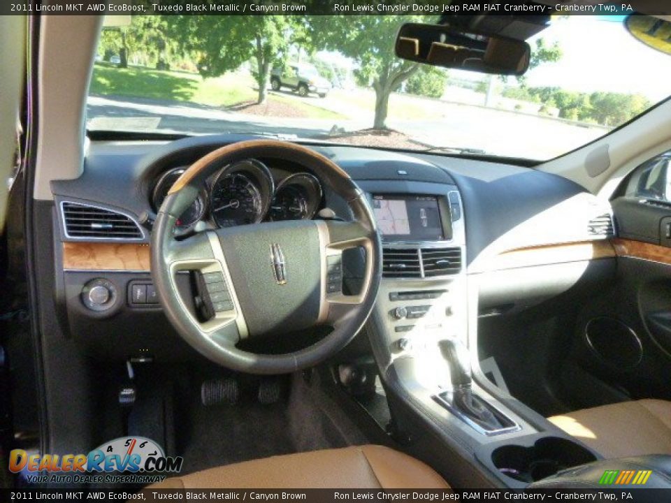 2011 Lincoln MKT AWD EcoBoost Tuxedo Black Metallic / Canyon Brown Photo #13