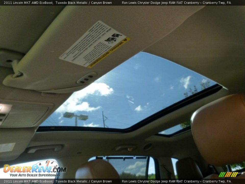 2011 Lincoln MKT AWD EcoBoost Tuxedo Black Metallic / Canyon Brown Photo #14