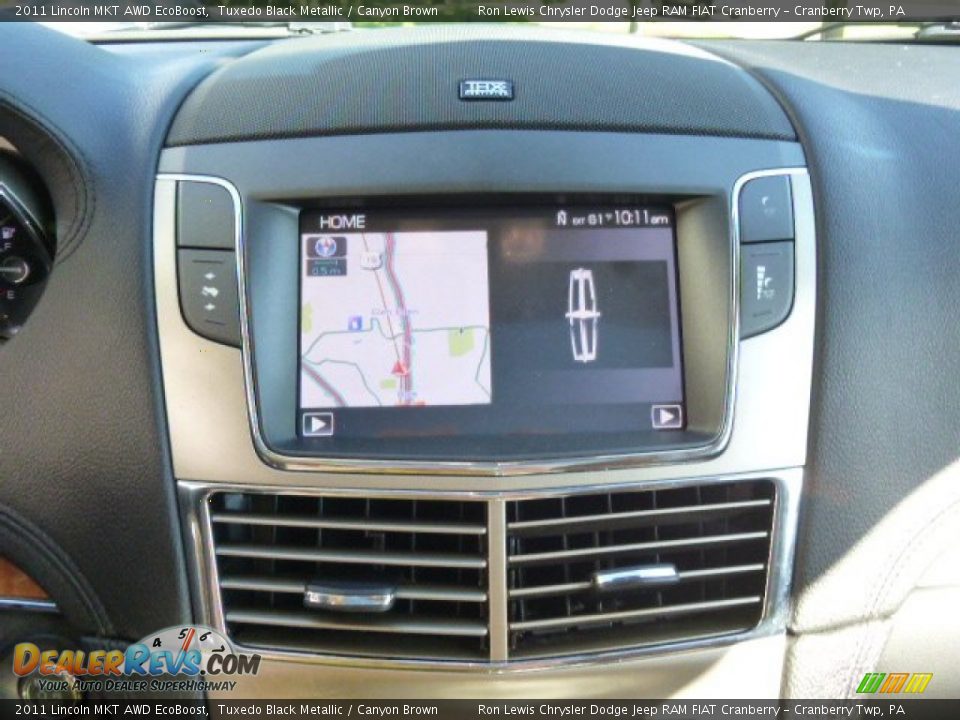 2011 Lincoln MKT AWD EcoBoost Tuxedo Black Metallic / Canyon Brown Photo #15